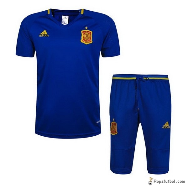 Camiseta Entrenamiento España Conjunto Completo 2016 Azul